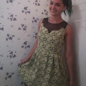 Pink Owl mid length dress